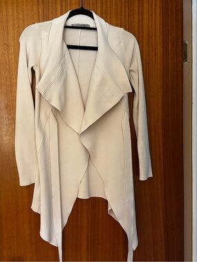 Scanlan Theodore Crepe Knit Waterfall Jacket/Cardigan